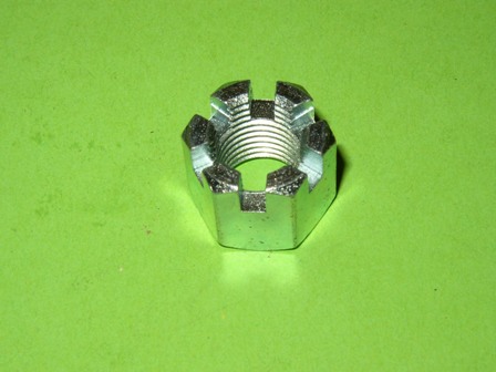 M12 BZP Slotted Nut (small hex)
