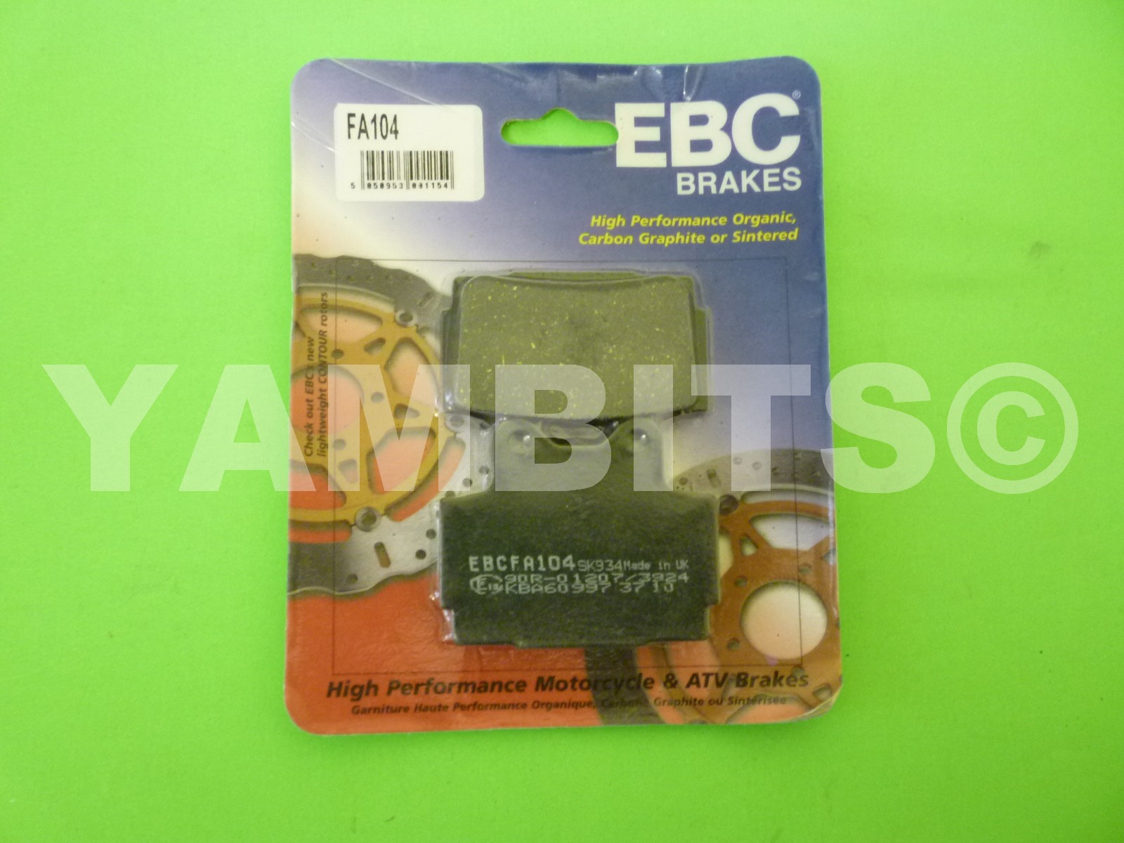 RD350 YPVS F1 Brake Pads Rear EBC