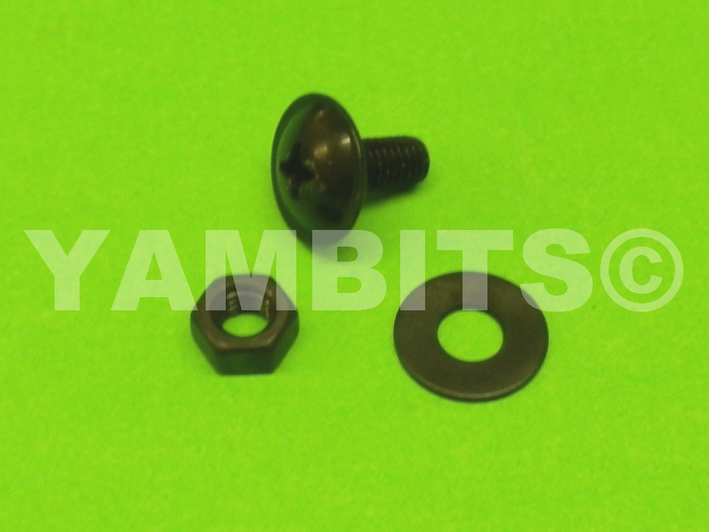 Fairing Panel Bolt Black 13mm C/W Nut & Washer