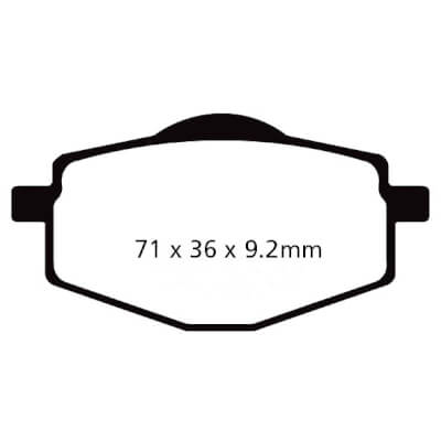 XT400E Brake Pads Rear EBC TT Carbon Graphite