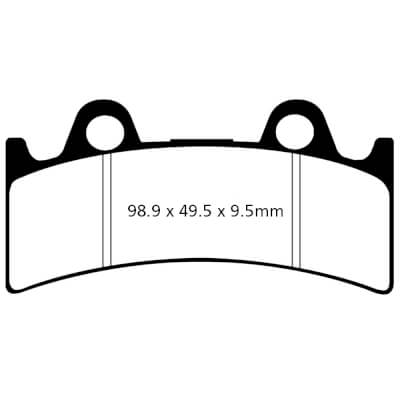 YZF750R Brake Pads Front EBC HH Sintered
