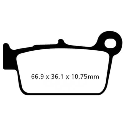 WR450F Brake Pads Rear EBC TT Carbon Graphite