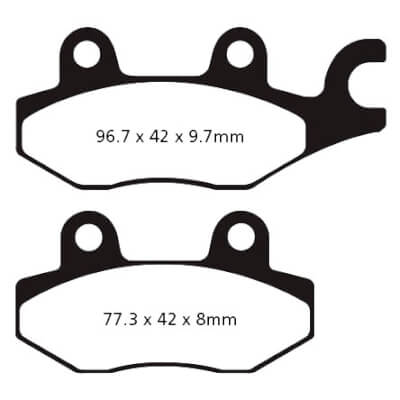 XTZ750 Super Tenere Brake Pads Rear EBC TT Carbon Graphite