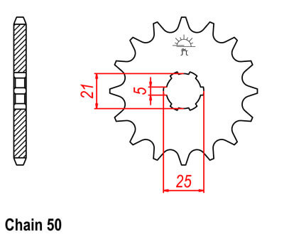 RD400F Daytona Canada Sprocket Front (16T)