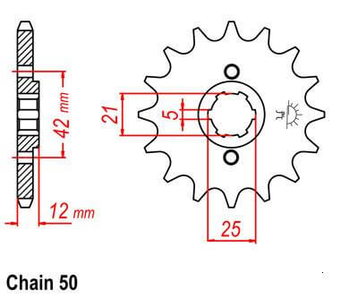 XJ600 Sprocket Front (16T) Std