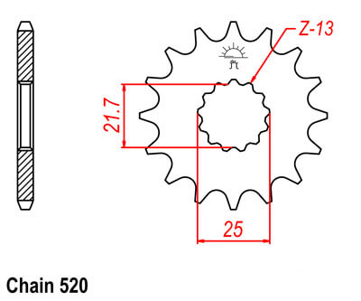 TZR250R Sprocket Front (15T)