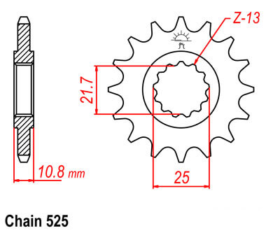 YZF R6 Sprocket Front (16T) Std 2006-2017