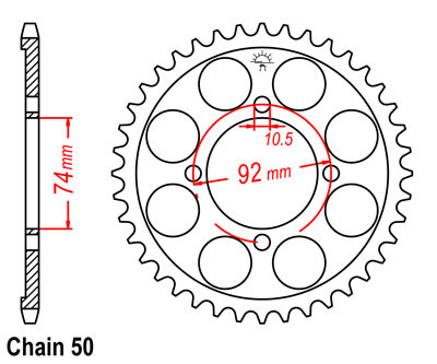 RD250 Sprocket Rear (39T)