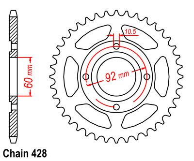 RD125 1980 Sprocket Rear (39T) Std