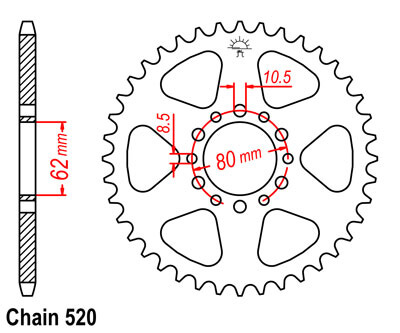 IT125 Sprocket Rear (45T)