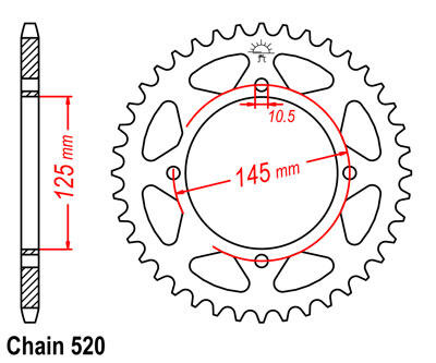 XT550 Sprocket Rear (40T)