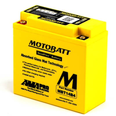 Motobatt Battery MBT12B4 Yamaha FZS 600 Fazer 1998-2003