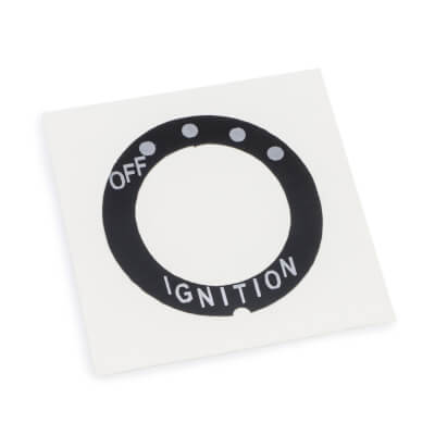 RD400C Ignition Switch Decal