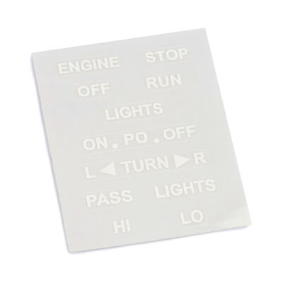 RZV500R Handlebar Switch Gear Decal Set