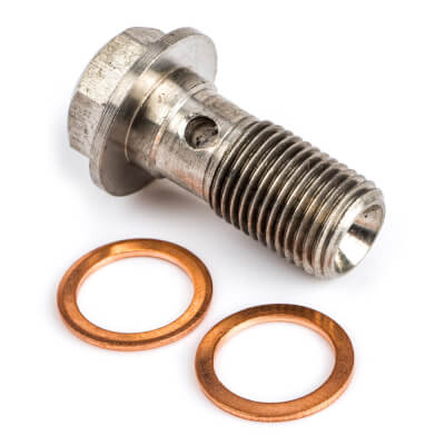 RD400E USA Brake Hose Banjo Bolt Stainless Single (Fine Thread)