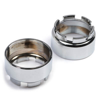 RD250D Exhaust Silencer Castle Nuts