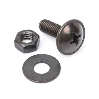 Fairing Panel Bolt Black 18mm C/W Nut & Washer