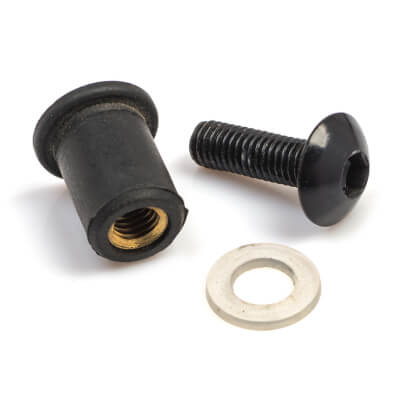 Fairing Panel 10mm Rubber Well Nut C/W Screw & Washer