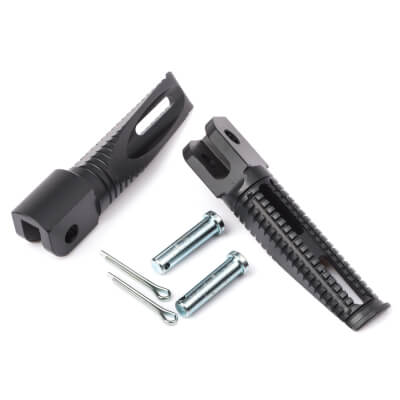 FZR750R Genesis Footrest Assemblies Billet Black Alloy Front