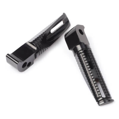 FZR750R Genesis Footrest Assemblies Billet Black Alloy Rear