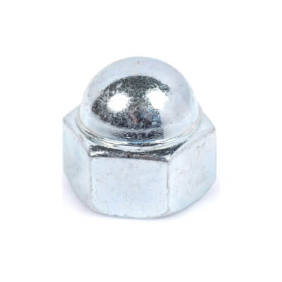 M10 x 1.25mm - BZP Dome Nut (14mm Hex)