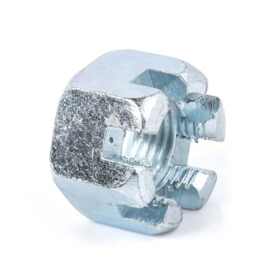 M16 x 1.50mm Slotted Nut (24mm Hex)