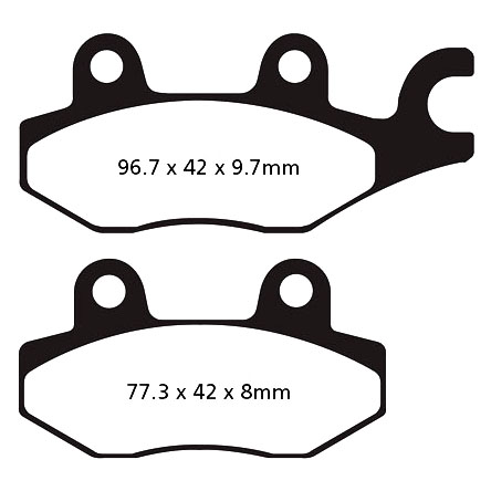 XTZ750 Super Tenere Brake Pads Rear EBC TT Carbon Graphite