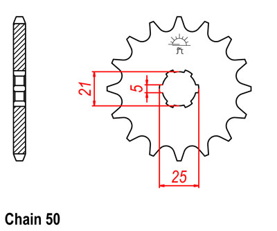 RD250E Sprocket Front (15T)