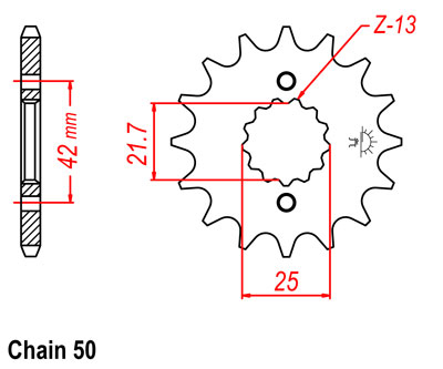 XS500 Sprocket Front (16T)