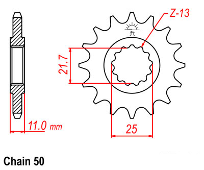 FZX750 Sprocket Front (16T)