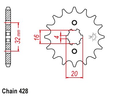 YZF-R125 Sprocket Front (13T)