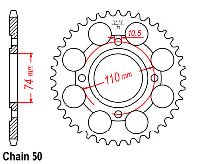 RD250LC Sprocket Rear (41T) Std