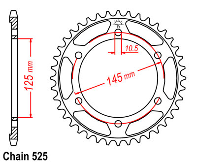 TDM850 Sprocket Rear (43T) Std 1999-2001