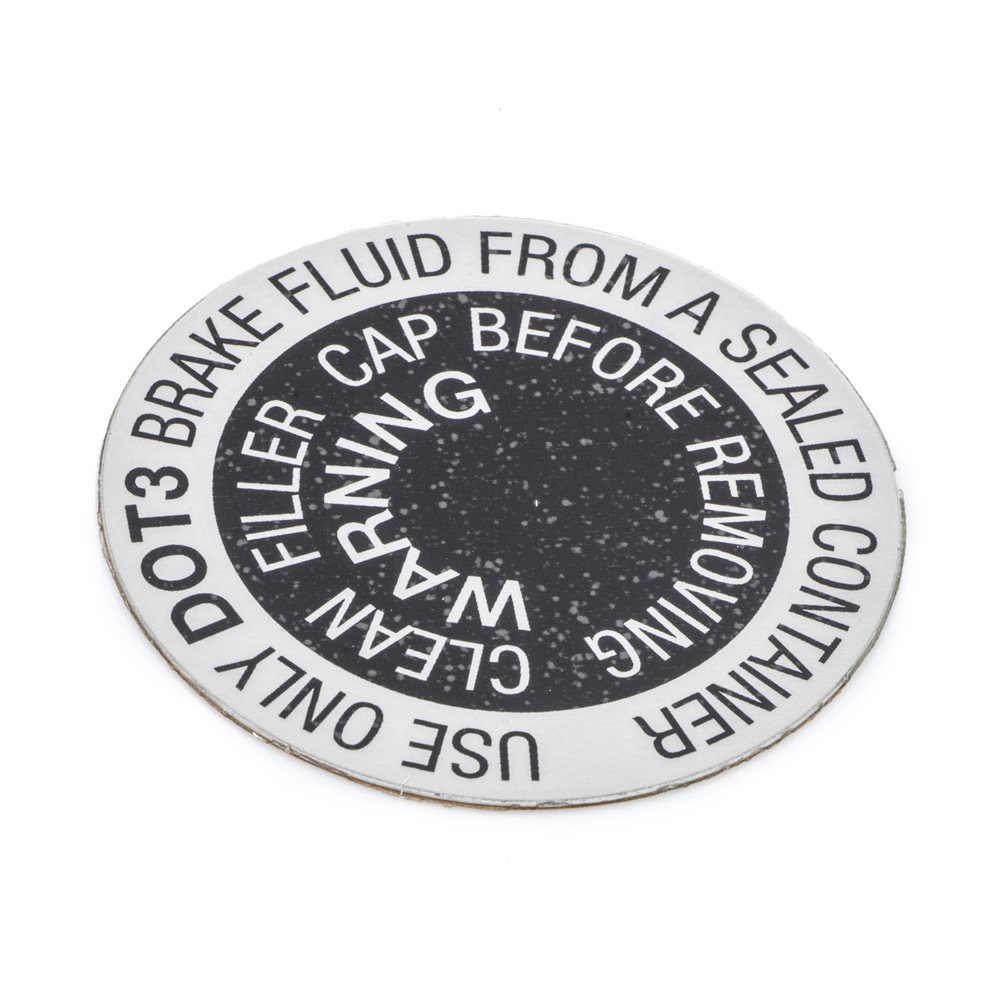 FS1EDX Brake Master Cylinder Warning Badge (Rectangular Lid)