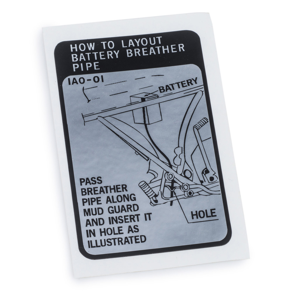 RD250C Battery Breather Pipe Decal