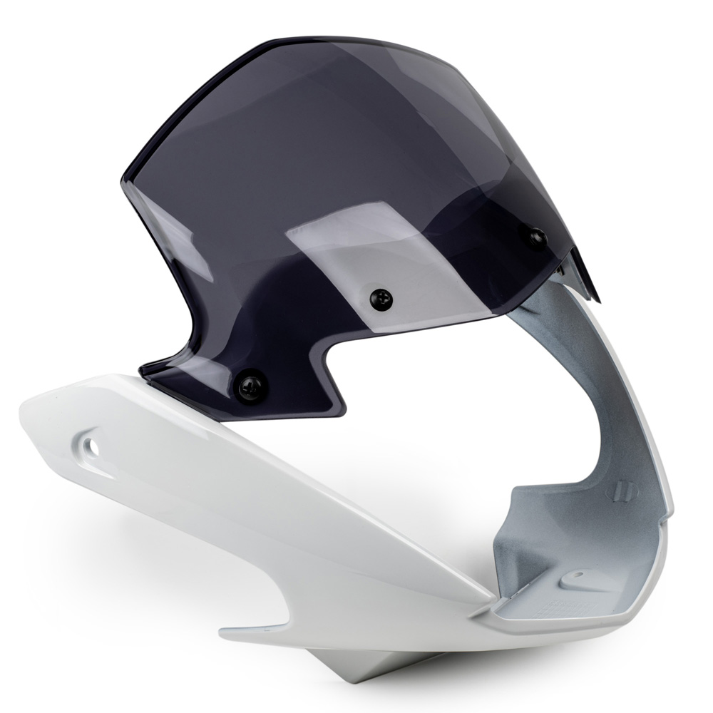 YBR125ED Headlight Fairing with Screen - White