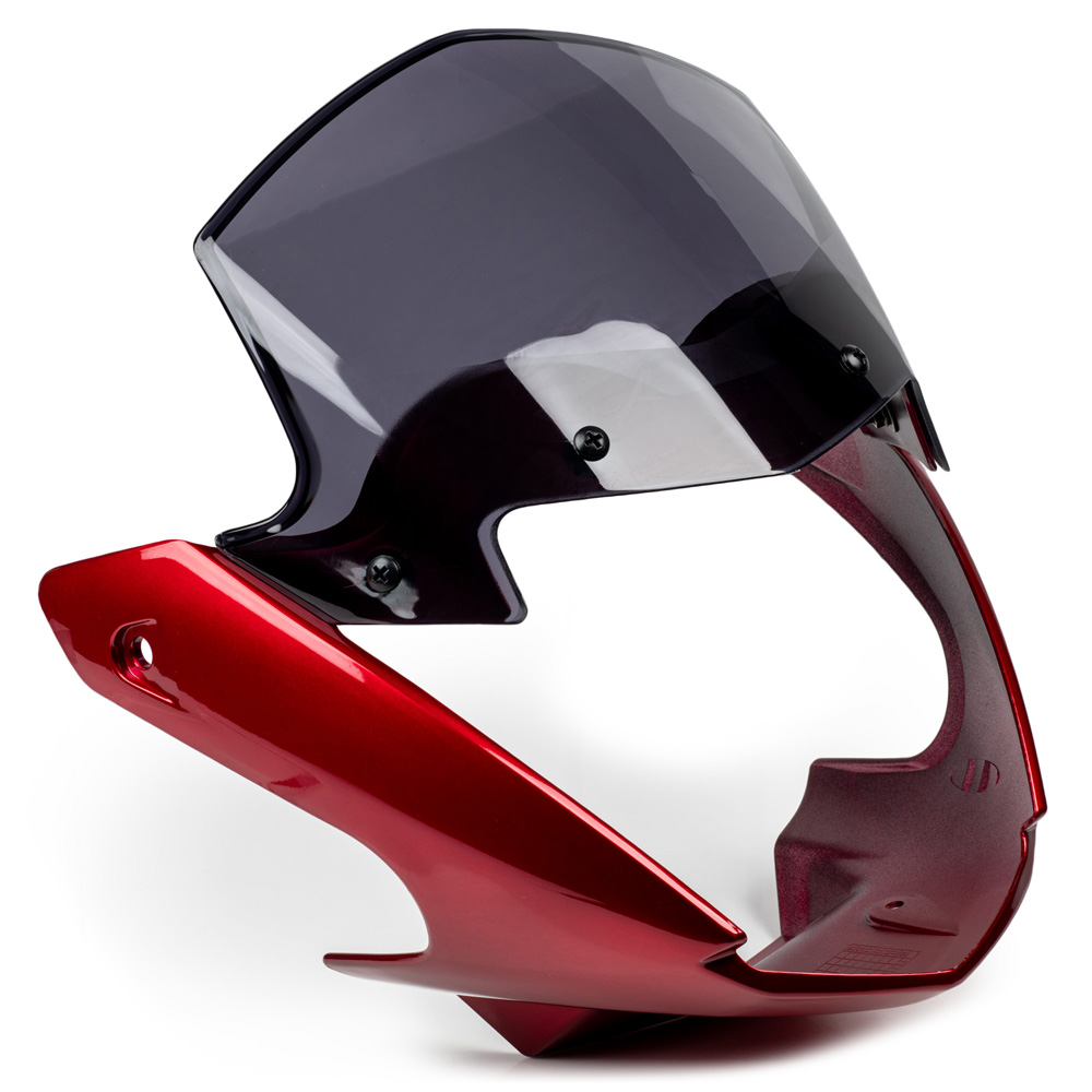 YBR125ED Headlight Fairing with Screen - Red