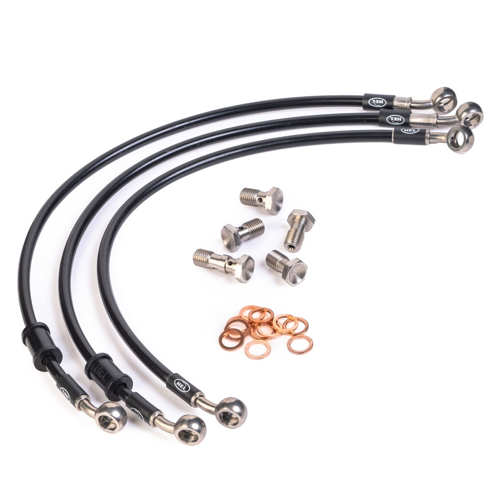 XJR1300 Brake Hose Set Front OEM Style - Hel UK 1999-2001