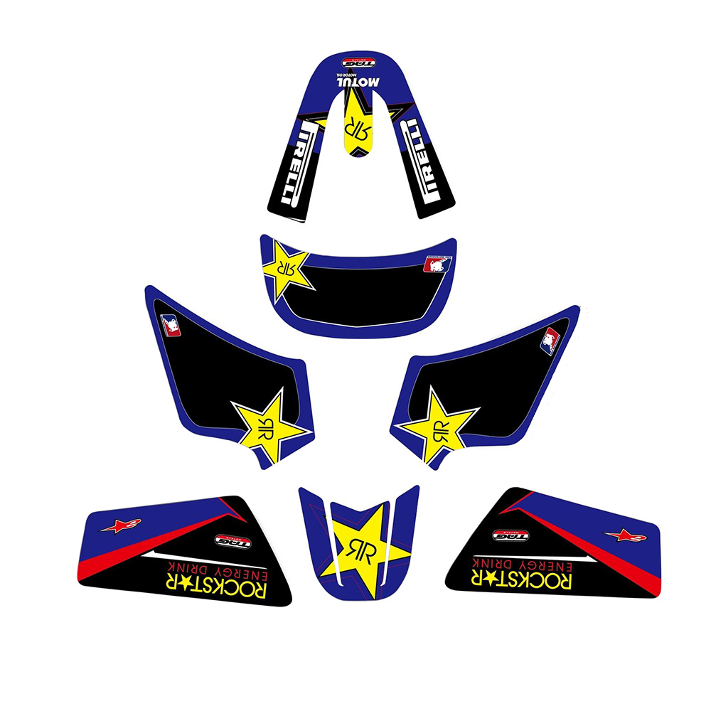 PW50 Decal Set - Rockstar Blue, Red & Black - 1990-2025