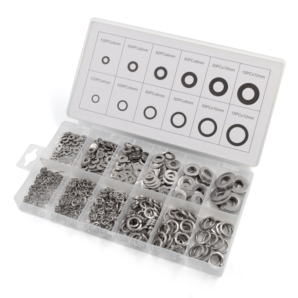 Assorted Pack Of Spring & Flat Washers