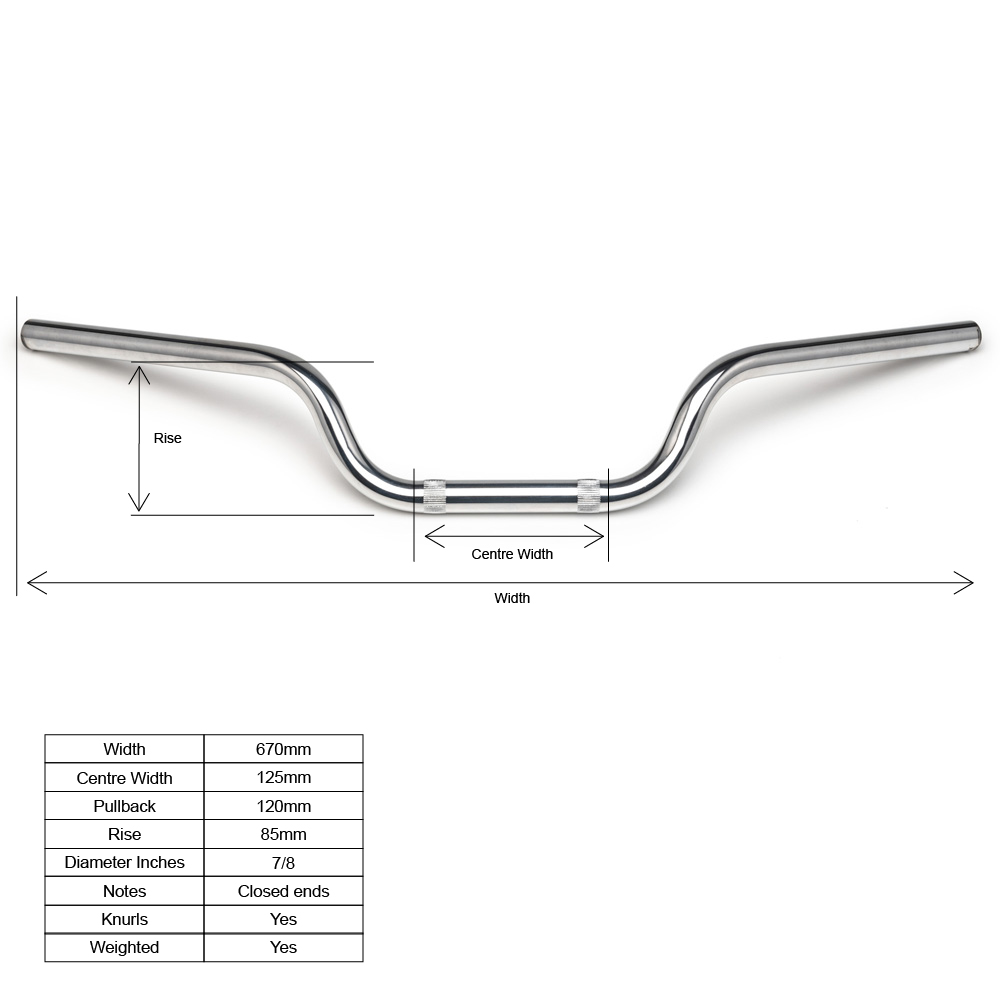 RD400C Handlebars - Low Bars