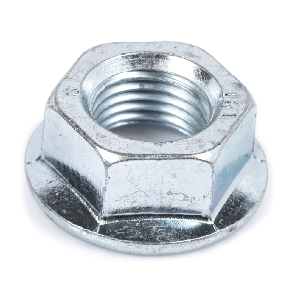 M8 x 1.25mm - BZP Flanged Nut (13mm Hex)