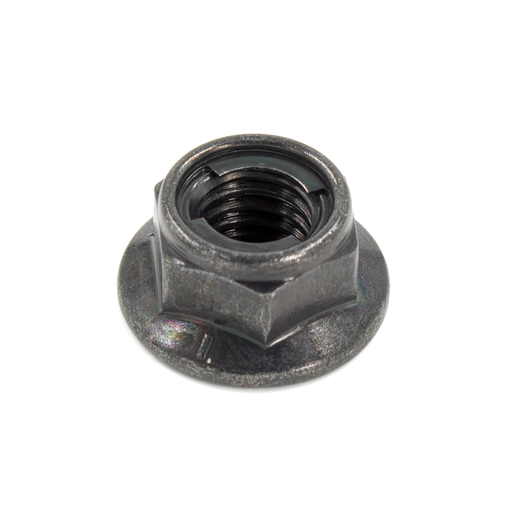 M8 x 1.25mm - All Steel Locking Nut (12mm Hex) - Black