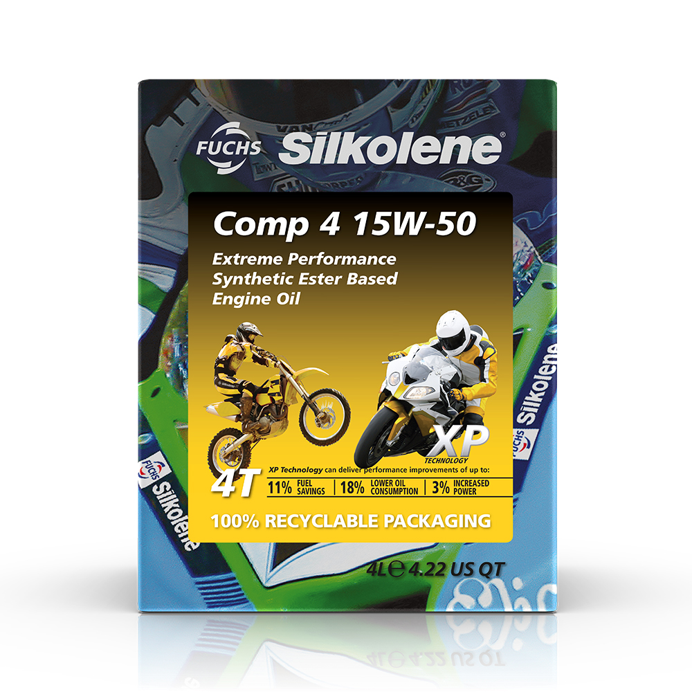XV535 Virago Silkolene Comp 4 15W-50 Synthetic Engine Oil - 4 Litre Cube