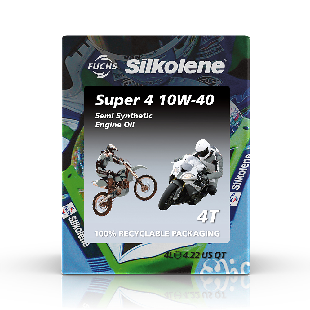 TX500 Silkolene Super 4 10W-40 Semi Synthetic Engine Oil - 4 Litre Cube