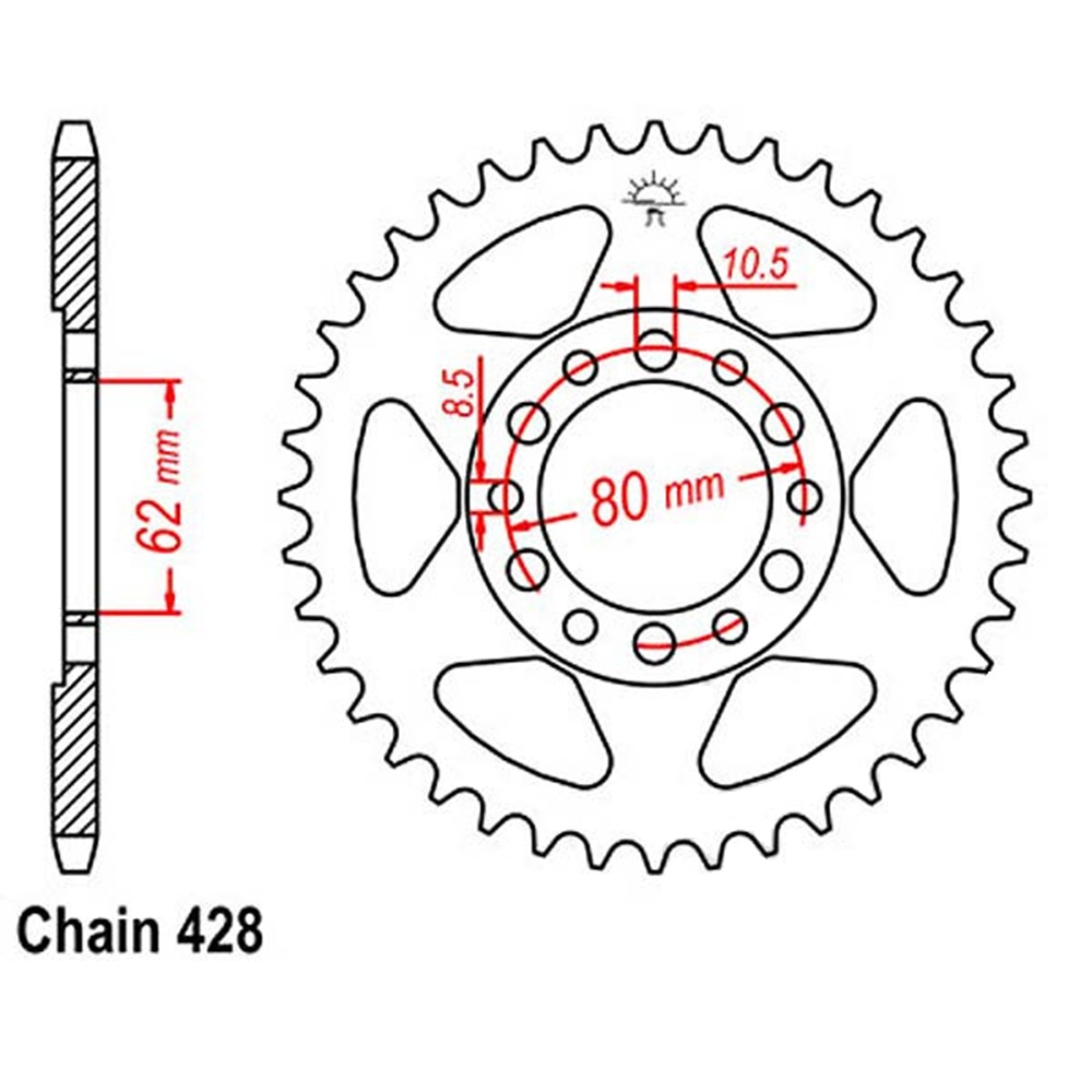 DT125 USA (Twinshock) Sprocket Rear (37T)