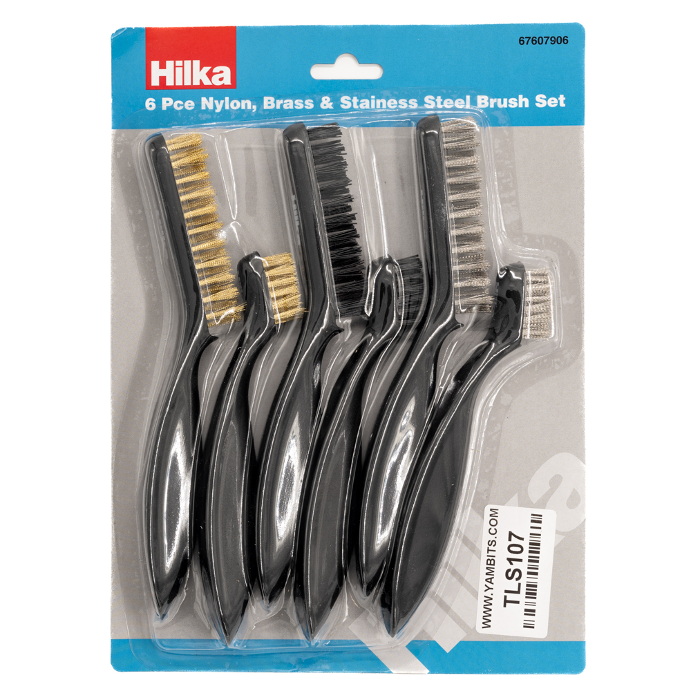 DT125 USA (Twinshock) Wire Brush Set - Hilka 6pc Combination